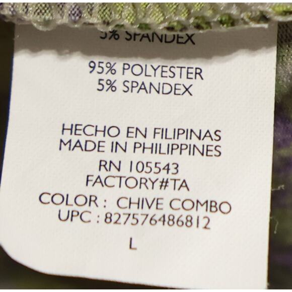 daisy fuentes Basic Dress Green and Purple Size L - Picture 4 of 4